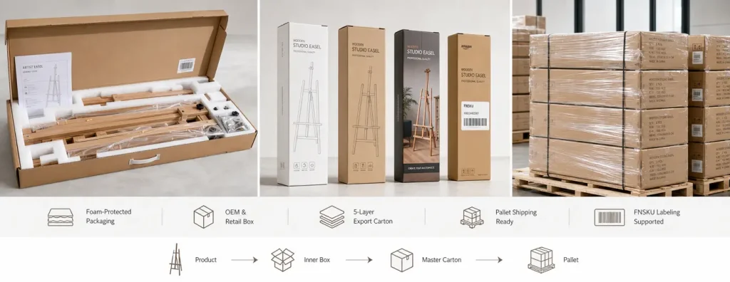 B2B Export Packaging Infographic Banner