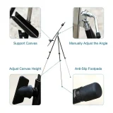 92x92x203 cm metal metal field easel used for art supply display